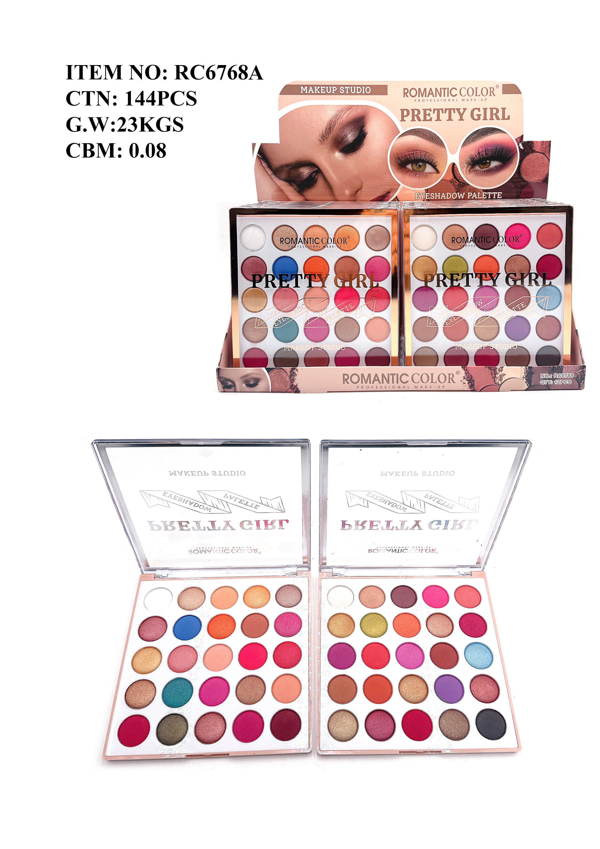 ROMANTIC COLOR PRETTY GIRL EYESHADOW|25 COLORS EYESHADOW PALETTE