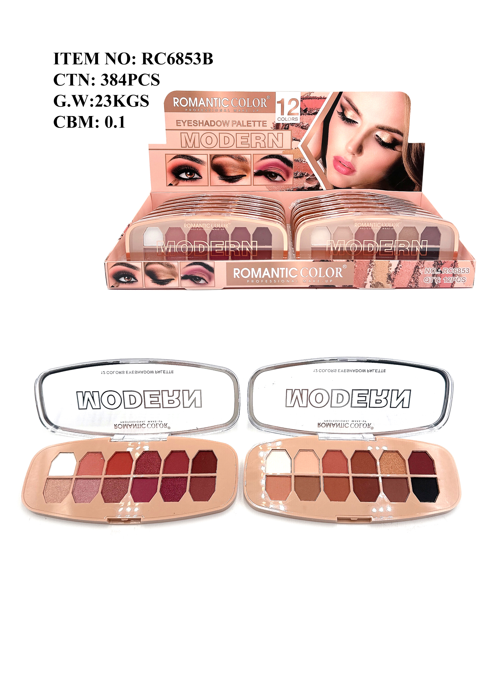 ROMANTIC COLOR MODERN EYESHADOW PALETTE|12 COLORS EYESHADOW PALETTE