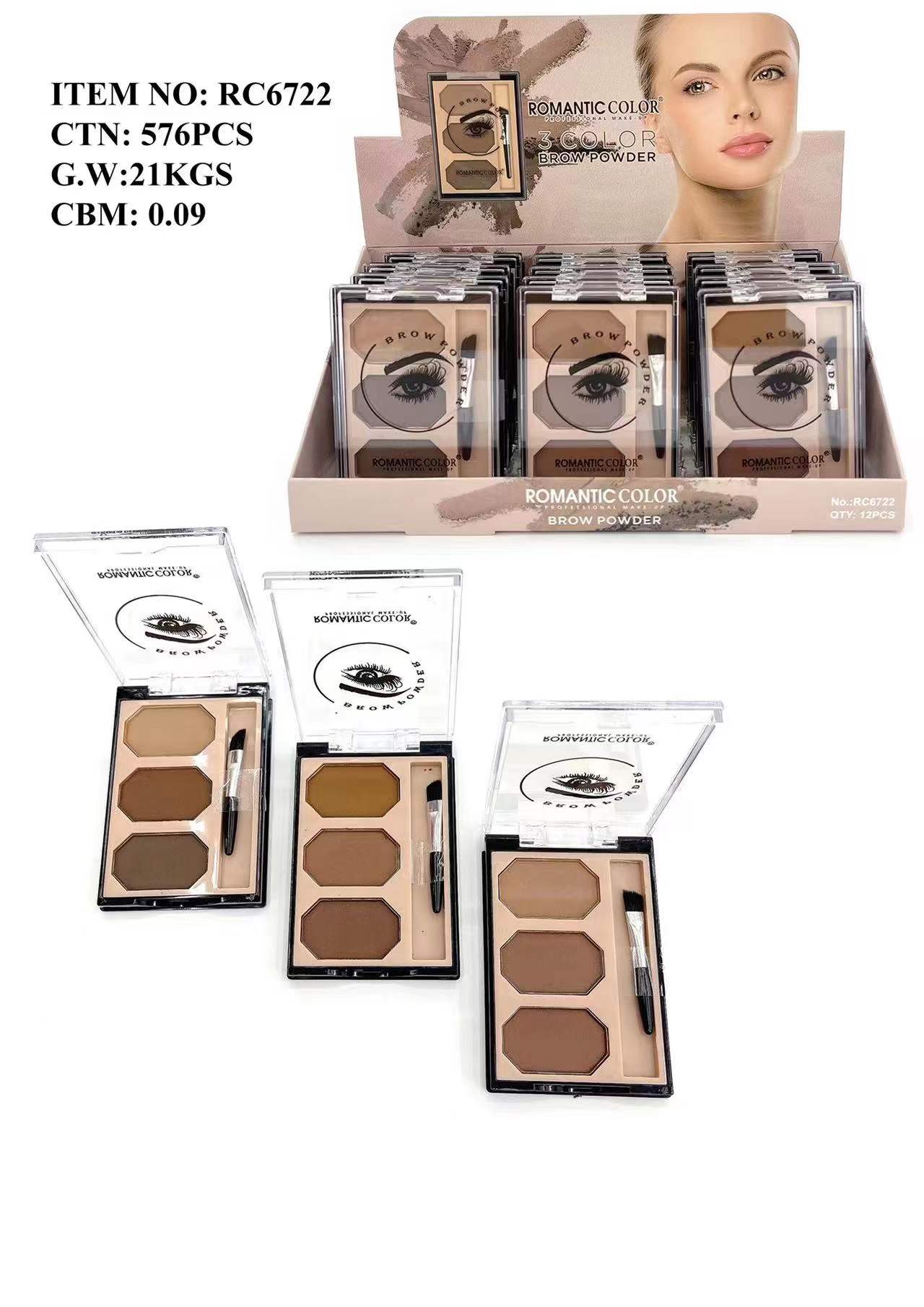 ROMANTIC COLOR EYEBROW POWDER KIT