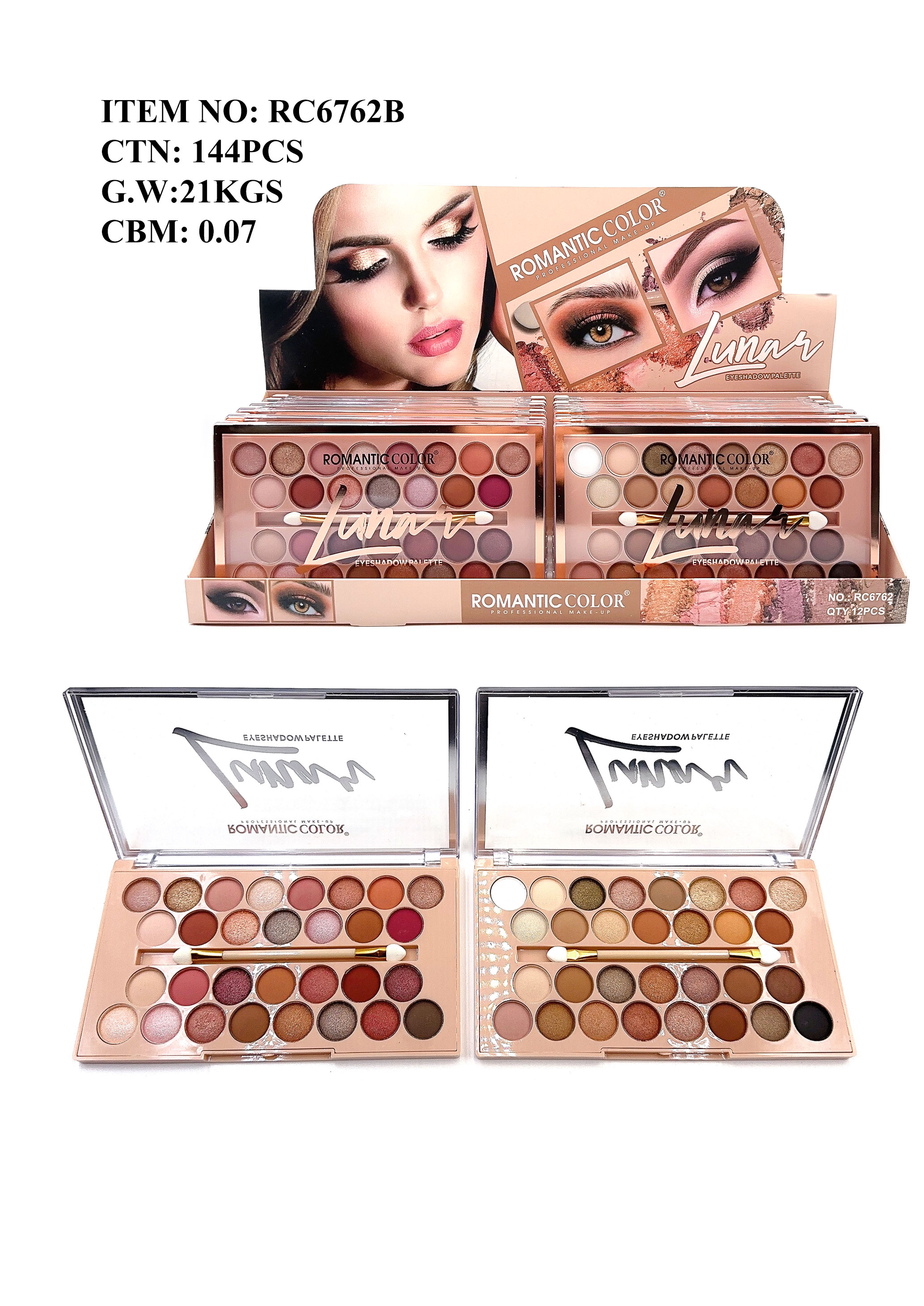 ROMANTIC COLOR LUNNI EYESHADOW|30 COLORS EYESHADOW PALETTE 