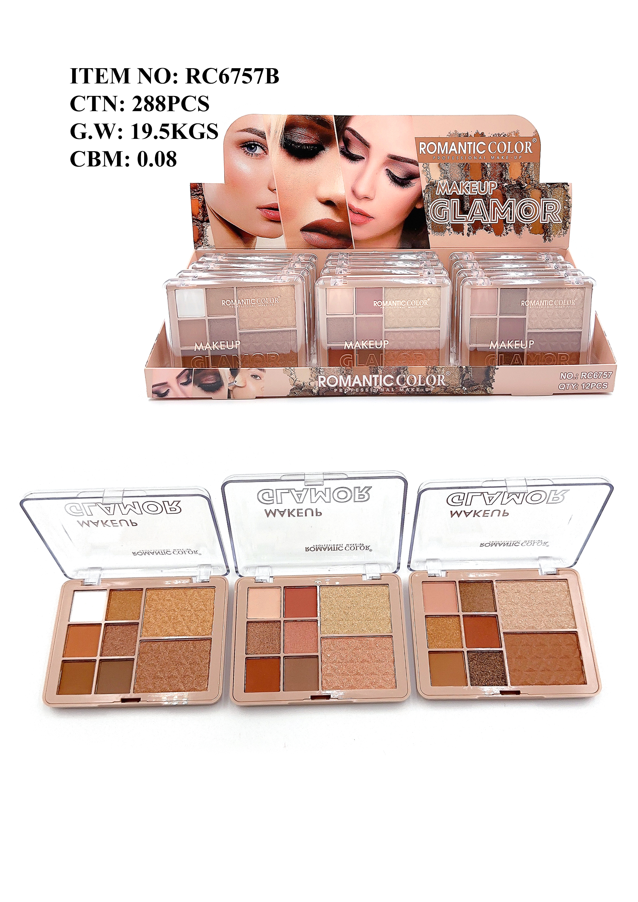 ROMANTIC COLOR GLAMOR MAKEUP PALETTE|8 COLORS EYESHADOW POWDER