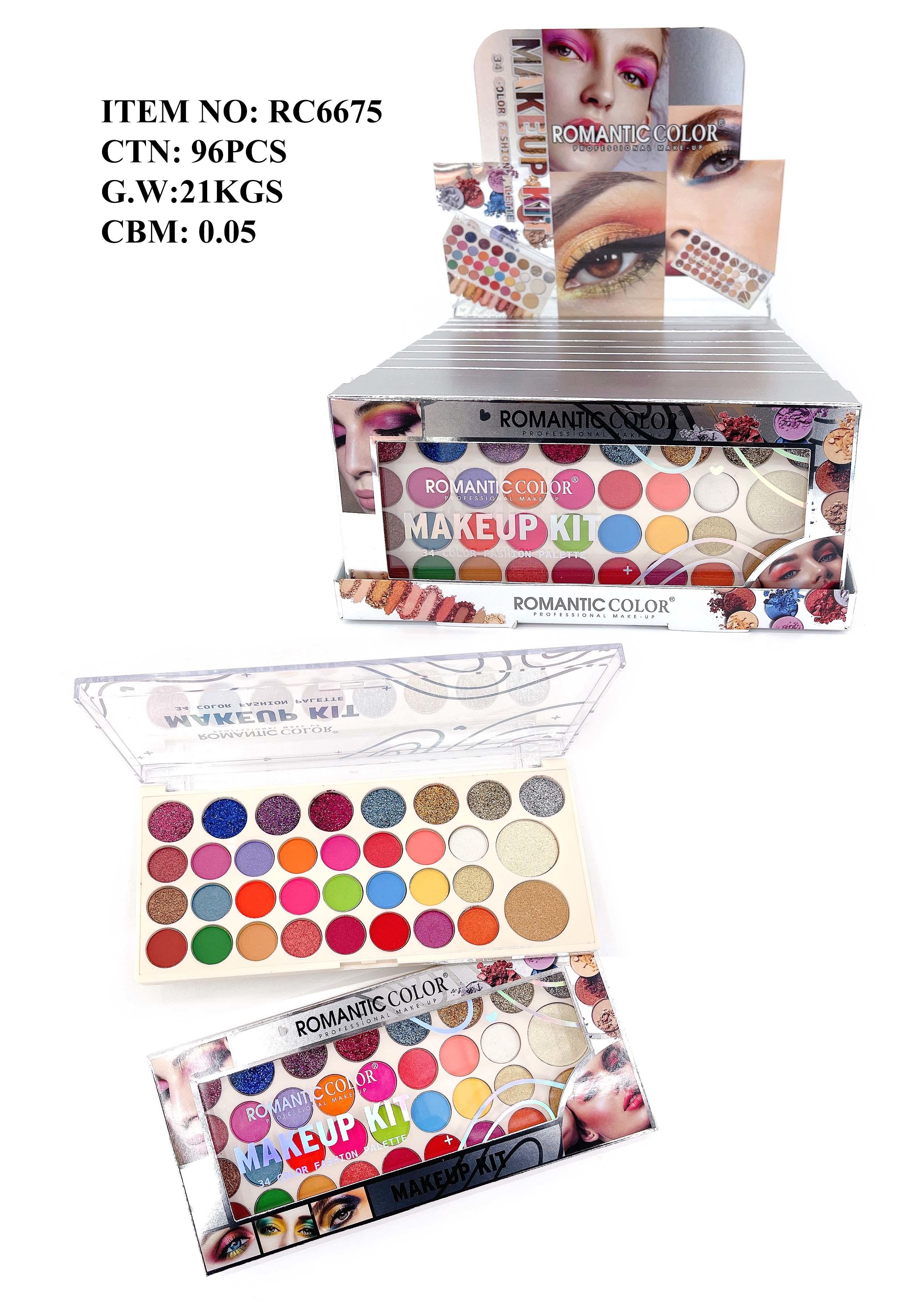 ROAMNTIC COLOR EYESHADOW PALETTE 34 COLOR FASHION PALETTE