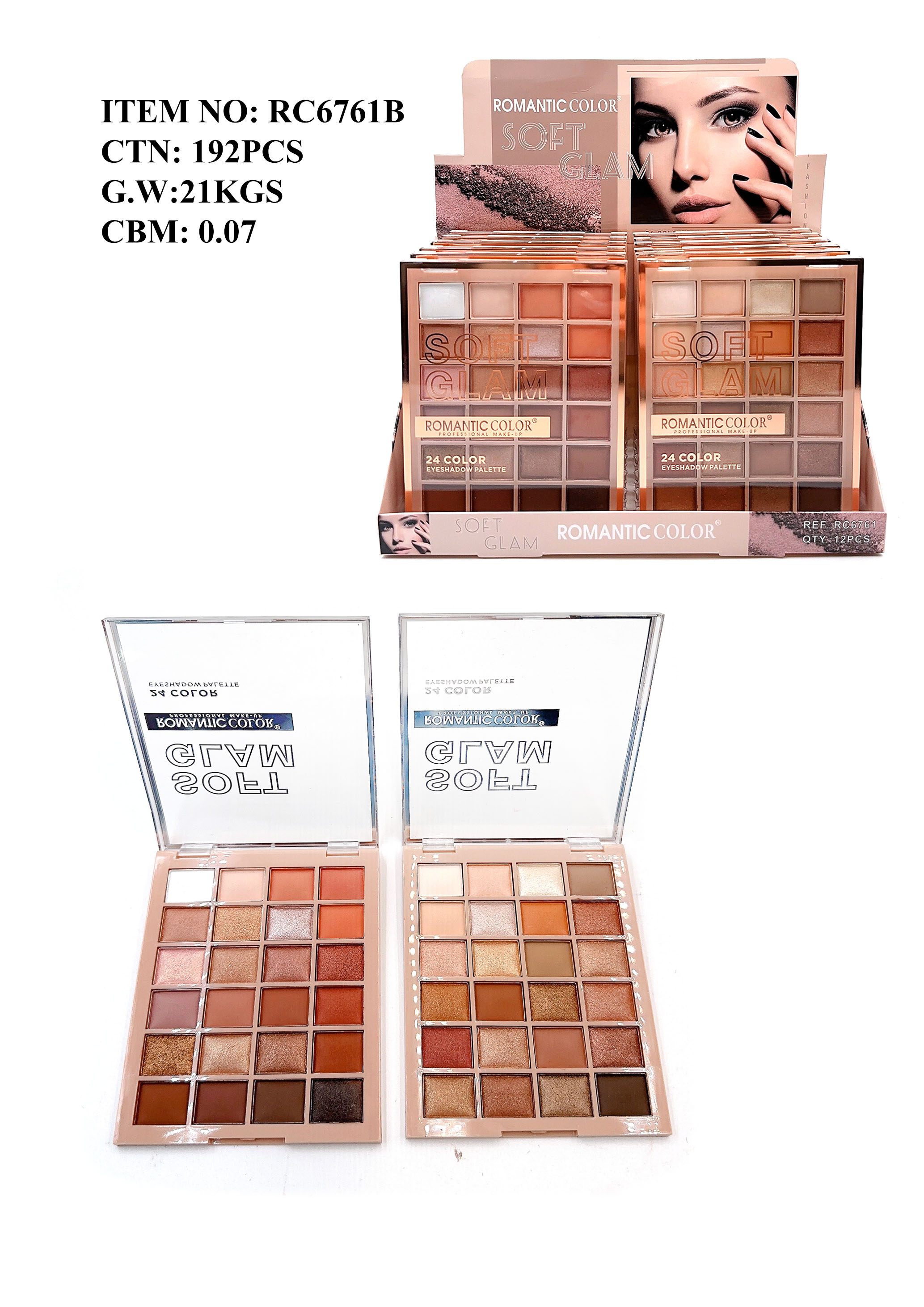 ROMANTIC COLOR SOFT GLAM|24 COLORS EYESHADOW PALETTE