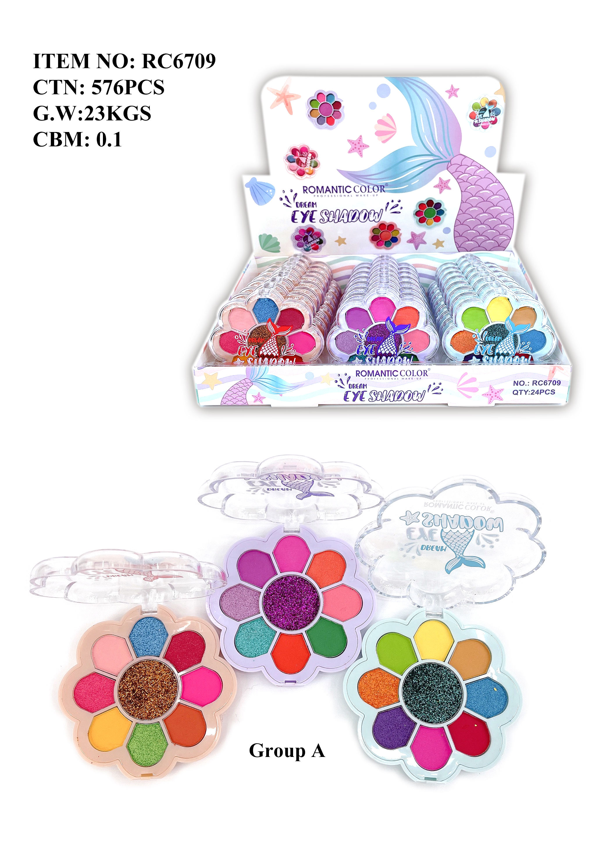 ROMANTIC COLOR DREAM EYE SHADOW|9 COLORS FLOWER EYESHADOW PALETTE