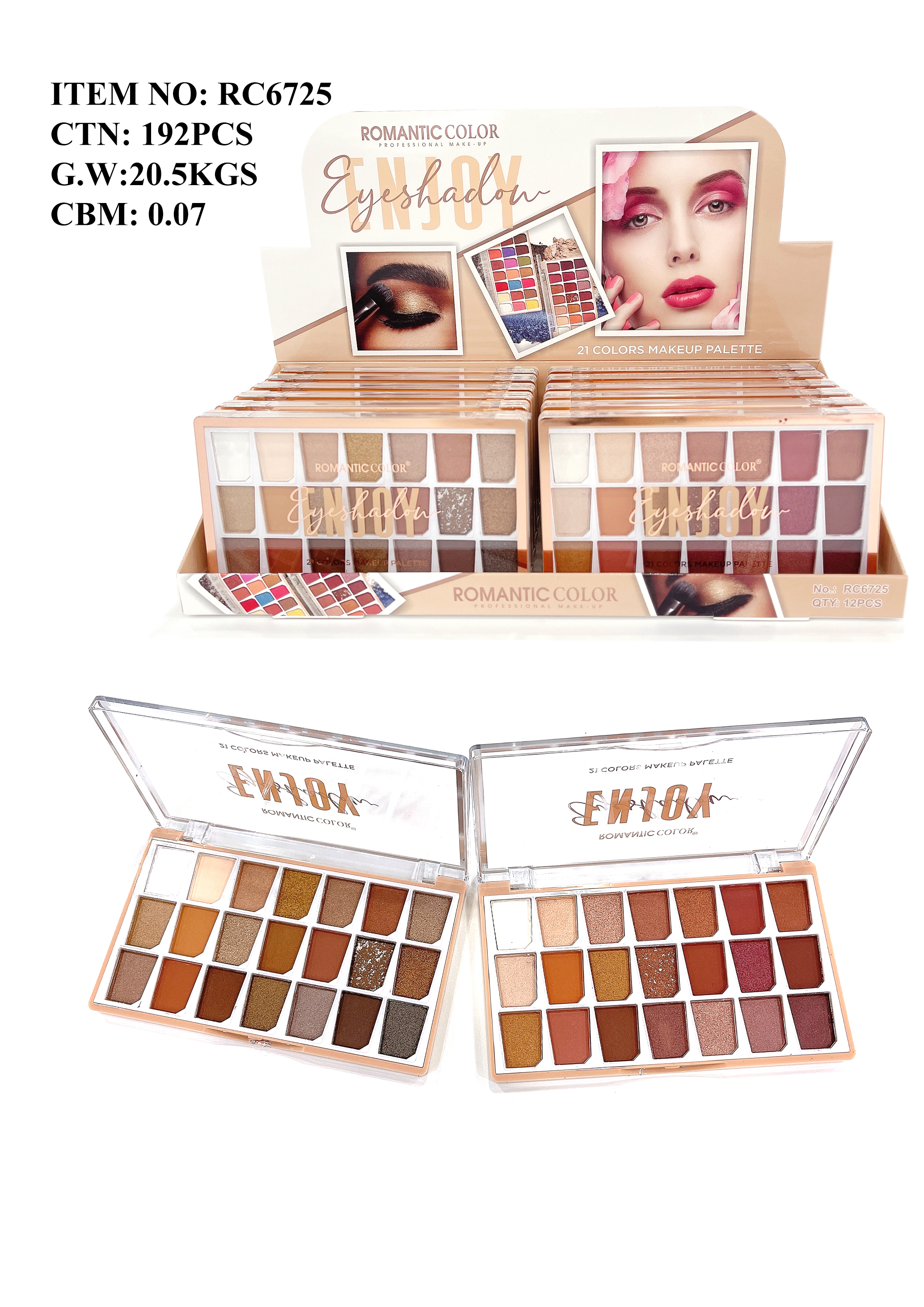 ROMANTIC COLOR ENJOY EYESHADOW|21 COLORS EYESHADOW PALETTE