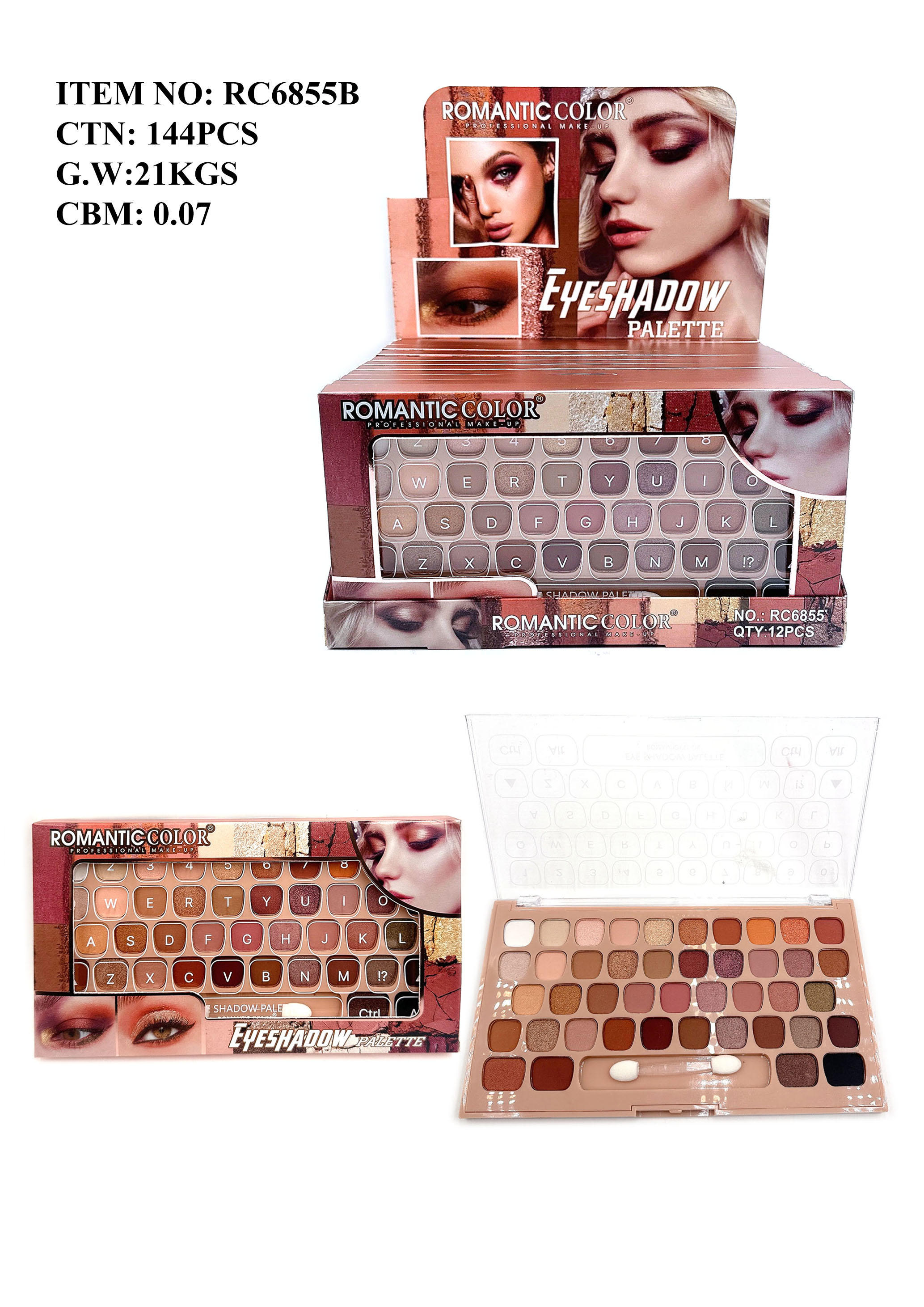 ROMANTIC COLOR PROFESSIONAL MAKE-UP EYESHADOW|43 COLORS EYESHADOW PALETTE