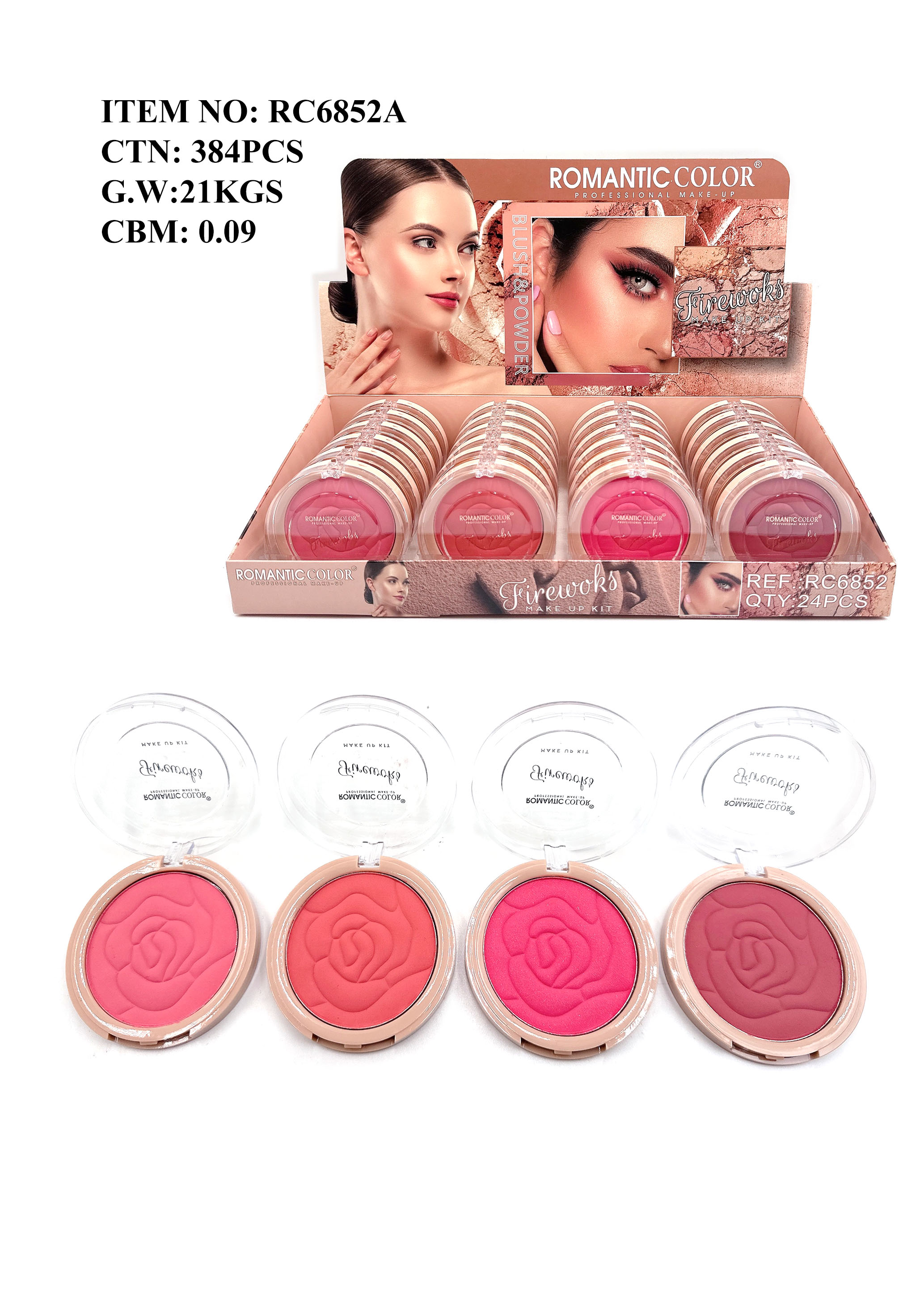 ROMANTIC COLOR MAKE UP POWDER FIREWORKY BLUSH&CONTOUR